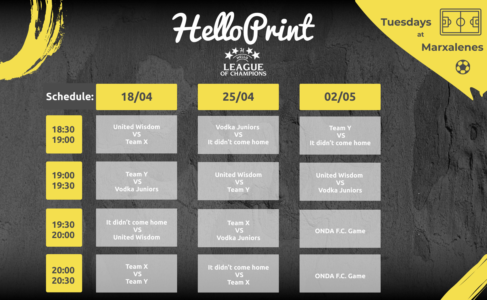 new schedule helloprint league (1)