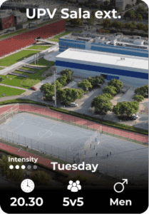 UPV Sala exterior Tuesday 03-06 20.30