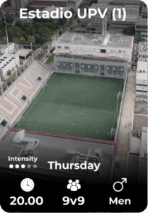 Estadio UPV Thursday 10-07 20.00